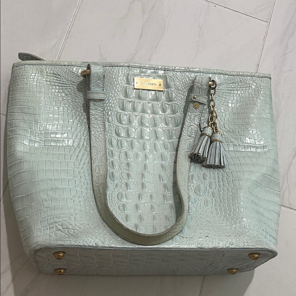 Brahmin Melbourne Croc-Embossed Leather Tote